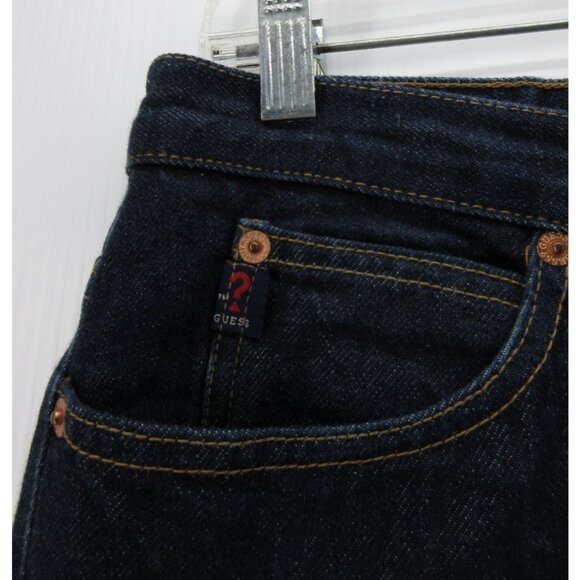 VINTAGE Guess Jeans 31 Bootcut Low Waist Denim Pants 90s Y2K 31X32 - Picture 3 of 12